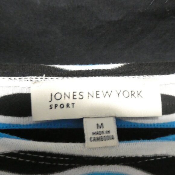 JONES NEW YORK SPORT | medium | Blue - White - Black | Short Sleeve Shirt - Picture 9 of 16